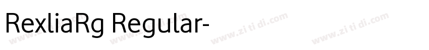 RexliaRg Regular字体转换